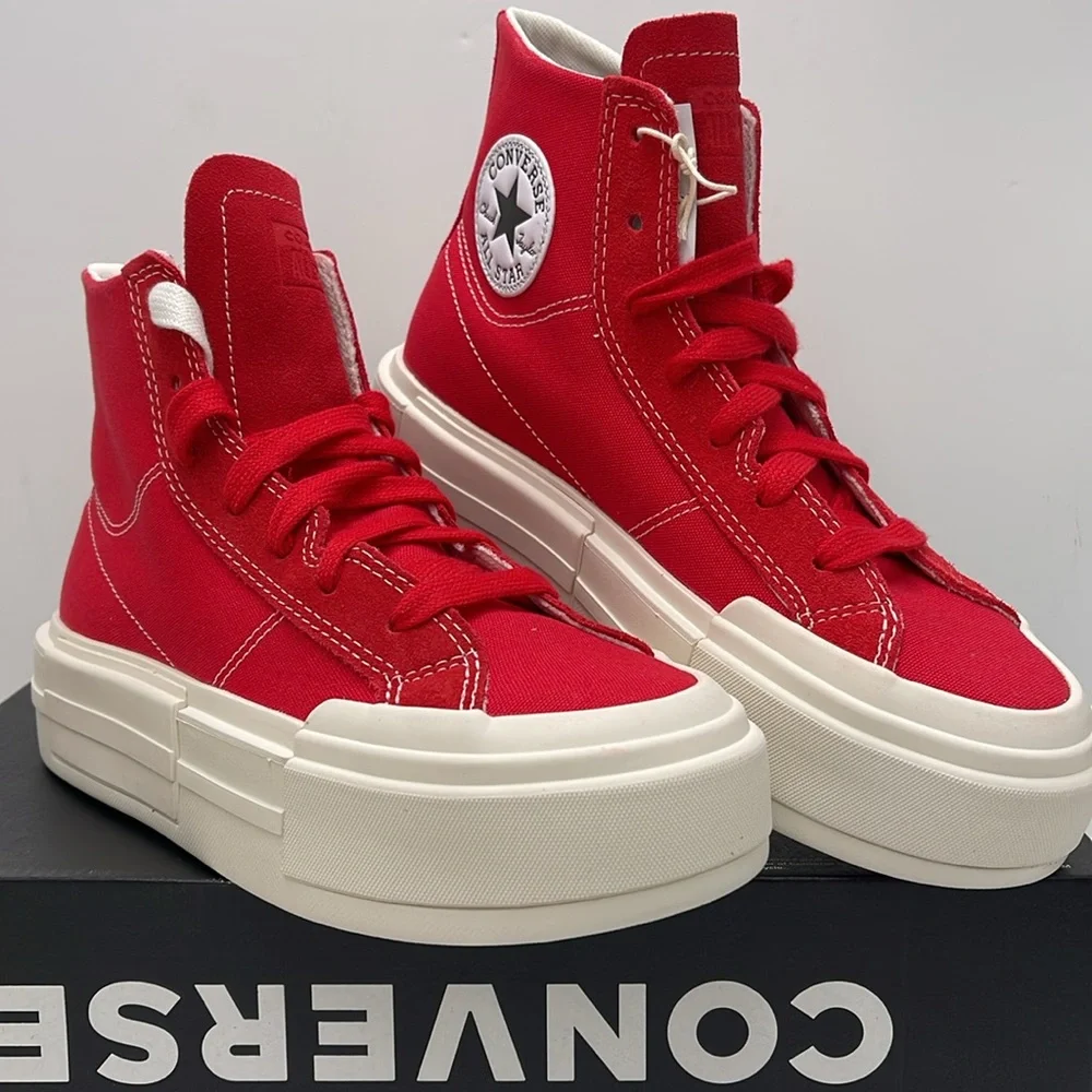 Converse WMNS CTAS CRUISE HI RED/EGRET/BLACK A08284C Platforms Sneakers - Picture 5 of 16